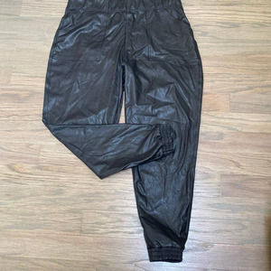 Spanx Faux  Leather Black Joggers Size 1X